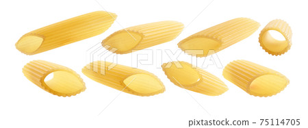 A set of Italian pasta. Isolated on a white background A set of Italian pasta. Isolated on a white background 75114705
