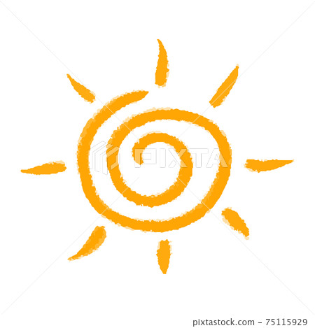 Sun icon as spiral on isolated background Sun icon as spiral on isolated background 75115929