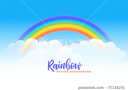 rainbow and clouds background design rainbow and clouds background design 75116291