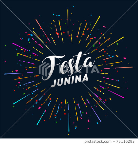 party confetty bursting festa junina background party confetty bursting festa junina background 75116292
