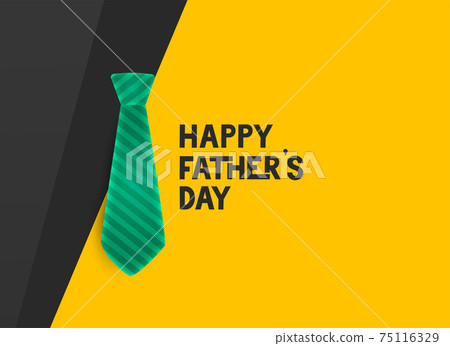stylish happy fathers day tie background - Stock Illustration [75116329 ...