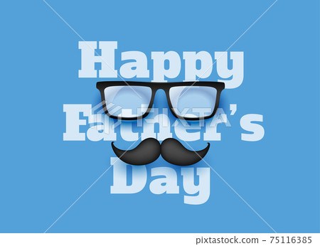happy fathers day blue greeting background - Stock Illustration ...