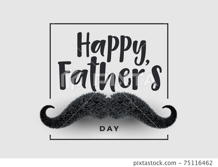 happy fathers day background with mustache 75116462