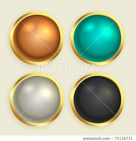 premium golden shiny buttons set 75116731