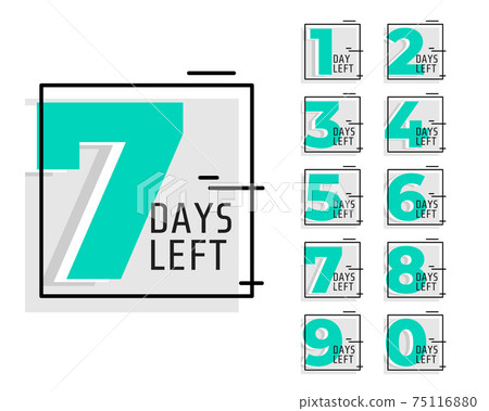 number of days left promotional trendy banner number of days left promotional trendy banner 75116880