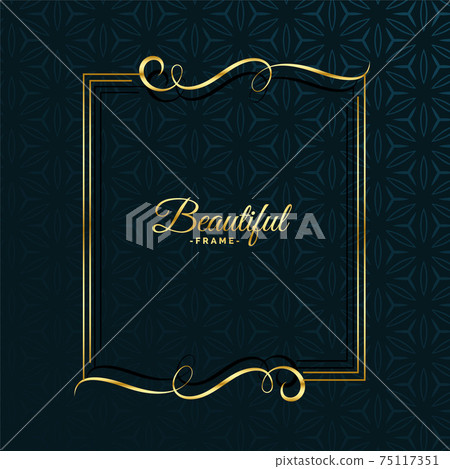 golden floral attractive frame design golden floral attractive frame design 75117351