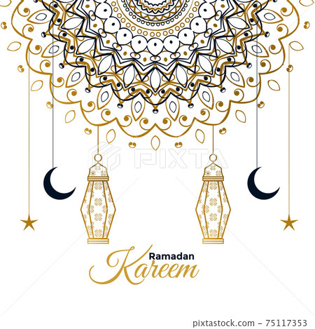 ramadan kareem decorative beautiful greeting 75117353