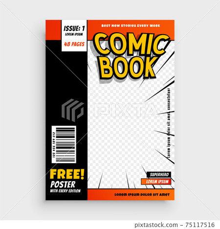 comic magazine book cover layout design comic magazine book cover layout design 75117516