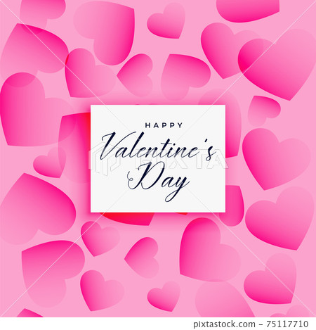 beautiful valentines day hearts pattern background 75117710