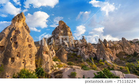 Cave house in Uchisar village, Cappadocia, Turkey. Cave house in Uchisar village, Cappadocia, Turkey. 75118224