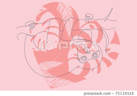 Sloth line art 75119328