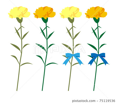 Father's Day Yellow Carnation Simple Illustration Cut Material Father's Day Yellow Carnation Simple Illustration Cut Material 75119536