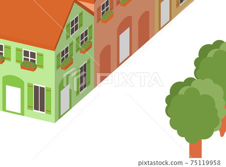 Three-dimensional illustration Western-style cityscape background Three-dimensional illustration Western-style cityscape background 75119958