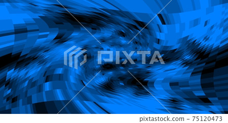 Abstract composition with black and blue squares. Psychedelia grayscale art Abstract composition with black and blue squares. Psychedelia grayscale art 75120473