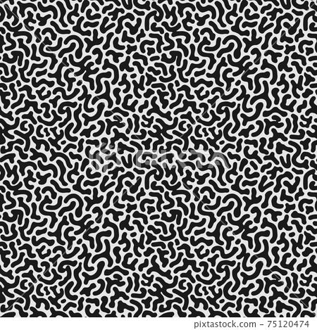 Vector hand drawn monochrome purifier fish skin seamless pattern 75120474