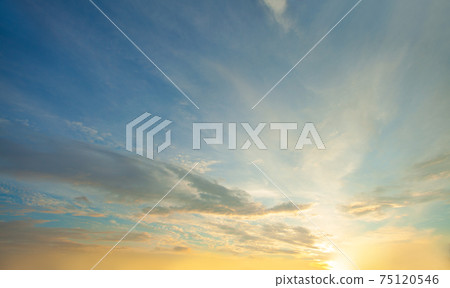 Dawn sky background, beautiful landscape 75120546