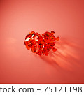 Illustration of a crushed jewel heart 75121198