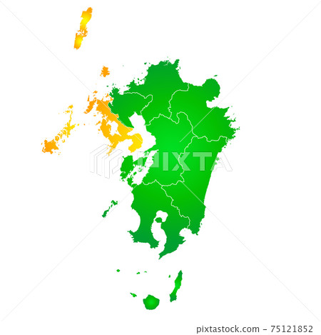 長崎縣和九州地圖 長崎縣和九州地圖 75121852