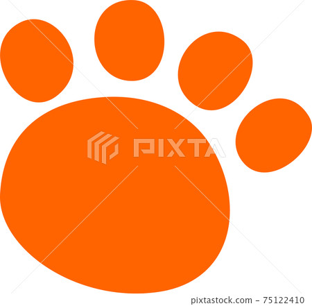 Orange animal footprints Orange animal footprints 75122410
