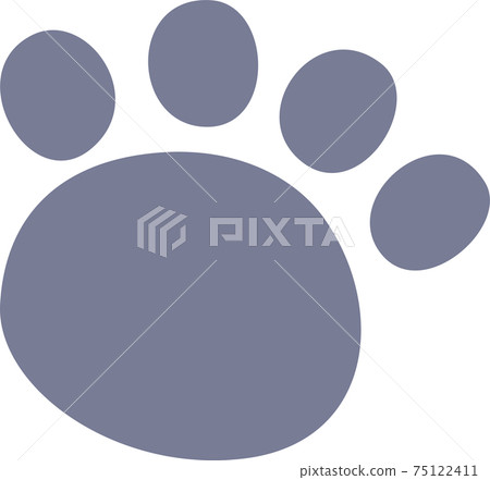 Gray animal footprints Gray animal footprints 75122411