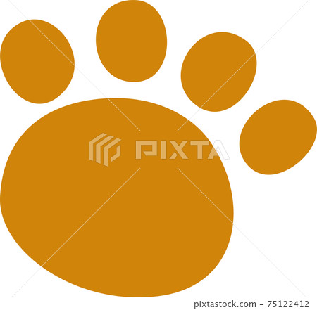 Ocher animal footprints Ocher animal footprints 75122412