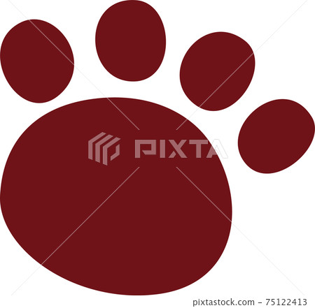 Brown animal footprints Brown animal footprints 75122413