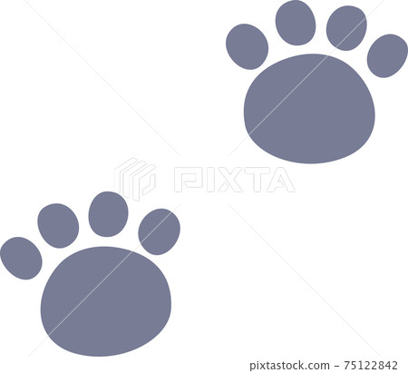 Gray animal footprints 75122842