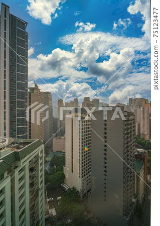 High and modern office building in the financial district 75123477