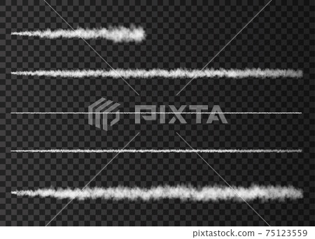 Smoke from space rocket launch  isolated on transparent background. 75123559