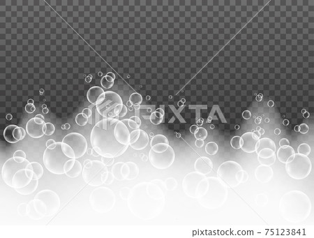 Shampoo bubbles texture isolated on transparent background. Shampoo bubbles texture isolated on transparent background. 75123841