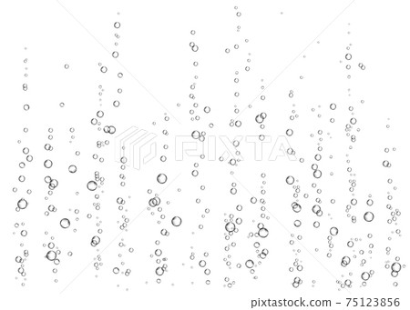Underwater fizzing air bubbles on white  background. 75123856