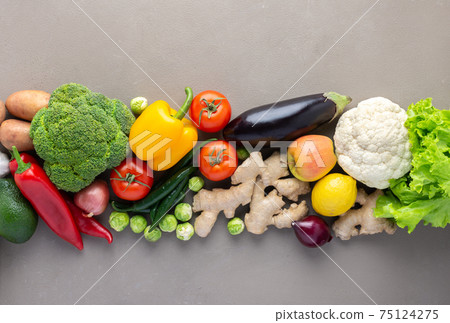 Healthy food background 75124275