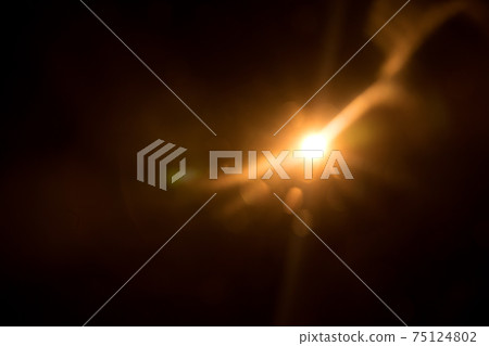 Abstract Natural Sun flare on the black 75124802