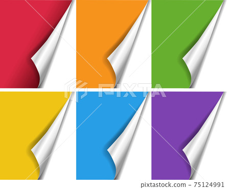 Bright Corners Big Set Isolated White Background 75124991