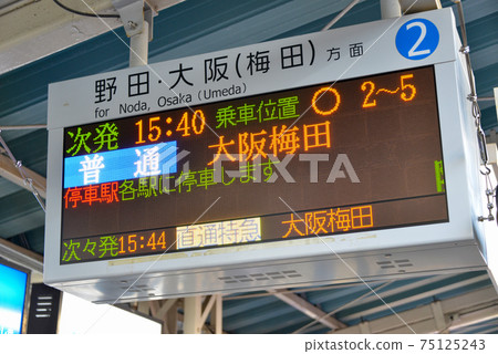 Information display at Amagasaki Station on the Hanshin Electric Railway 75125243