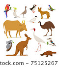 Big set of birds and animals of Australia 75125267