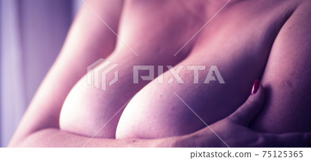 Busty sexy lady big breast 75125365