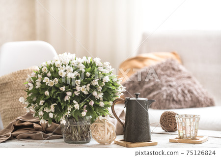 Still life interior details in the living room and decor Still life interior details in the living room and decor 75126824