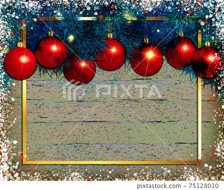 Christmas wooden background Christmas wooden background 75128010