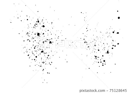 Dirty grunge texture, splashes of paint, drops of dirt. Vector illustration isolated on a white background. 75128645