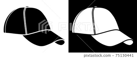 blank sport baseball cap icon in simple style. Athlete, golfer, baseball clothing. Vector blank sport baseball cap icon in simple style. Athlete, golfer, baseball clothing. Vector 75130441