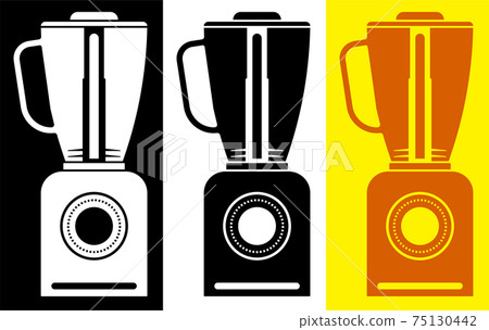 blender icon in flat style on black and white background. Isolated vector blender icon in flat style on black and white background. Isolated vector 75130442