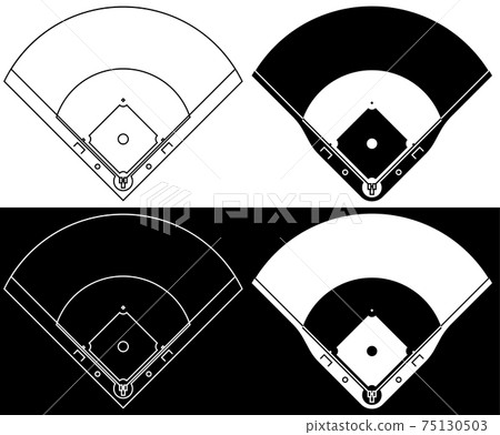baseball field marking lines. team sports. Active lifestyle. American national sport. Vector baseball field marking lines. team sports. Active lifestyle. American national sport. Vector 75130503