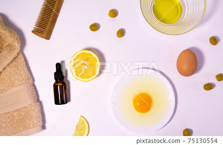 Cosmetic product. Natural ingredients for the preparation of the hair mask 75130554