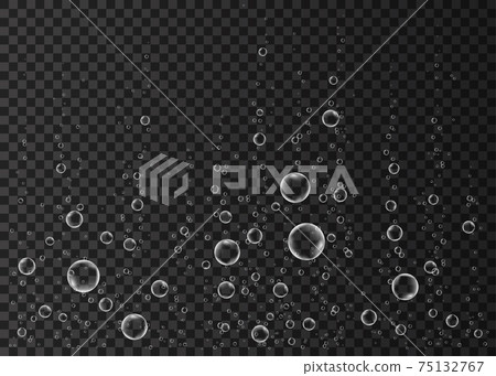 Underwater fizzing air, water or oxygen  bubbles. 75132767