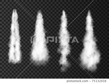 Realistic smoke from space rocket launch. - Stock Illustration ...