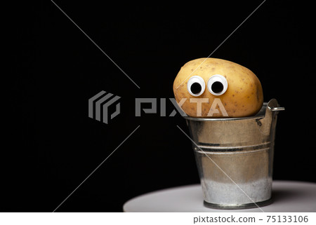 image of potato bucket dark background image of potato bucket dark background 75133106