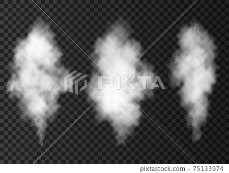 White  smoke explosion  isolated on transparent background. 75133974