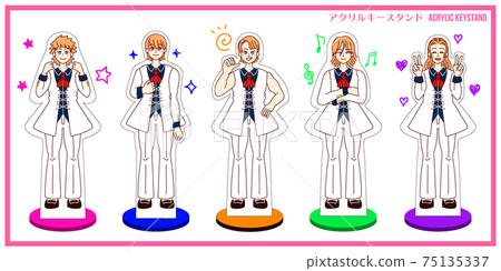 Color variations of a fictitious idol musician's acrylic stand (Axta) 75135337
