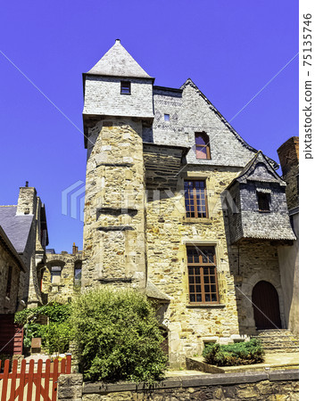 Vintage architecture of Old Town in Vitre, France Vintage architecture of Old Town in Vitre, France 75135746